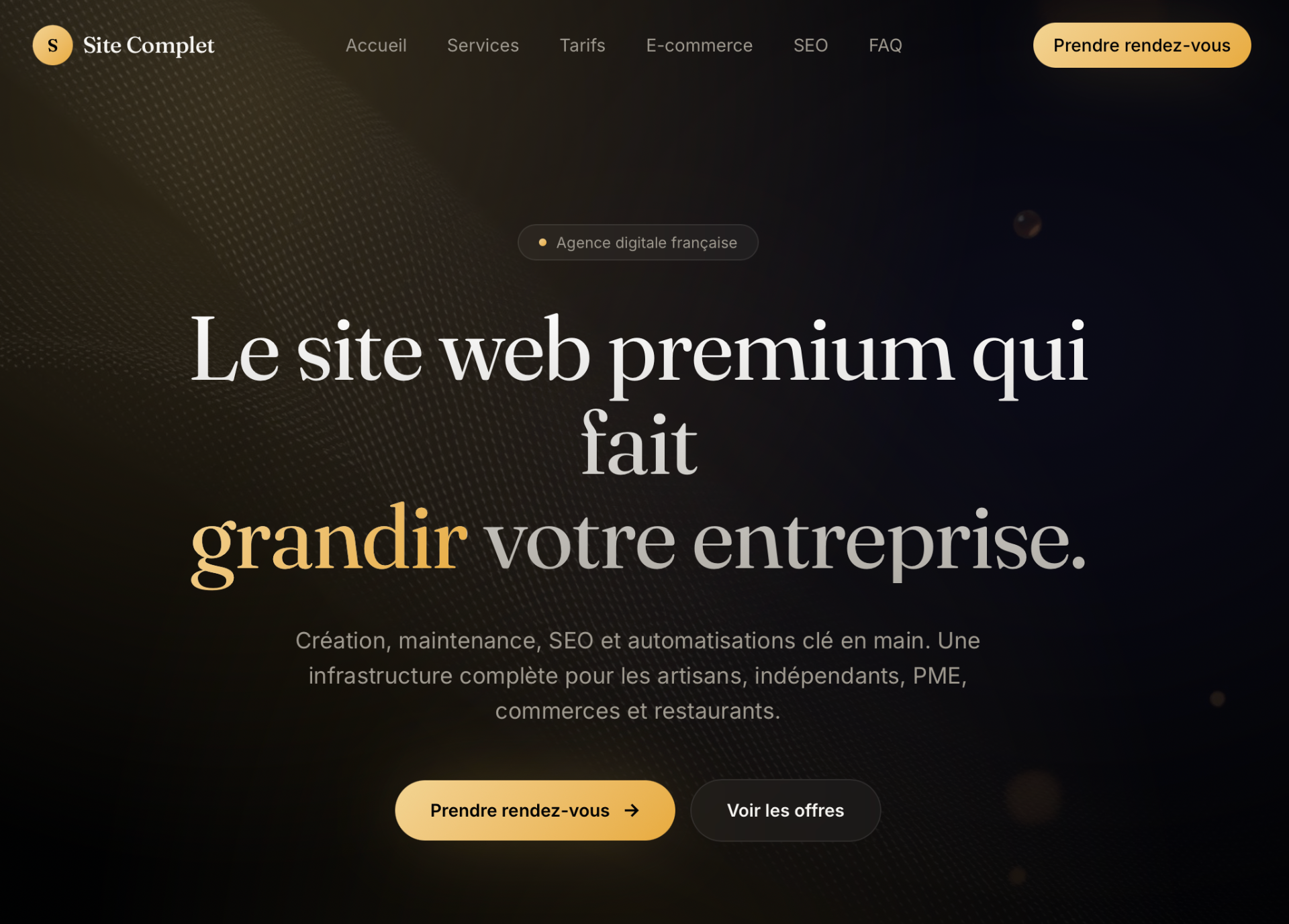 Aperçu du site Site Complet